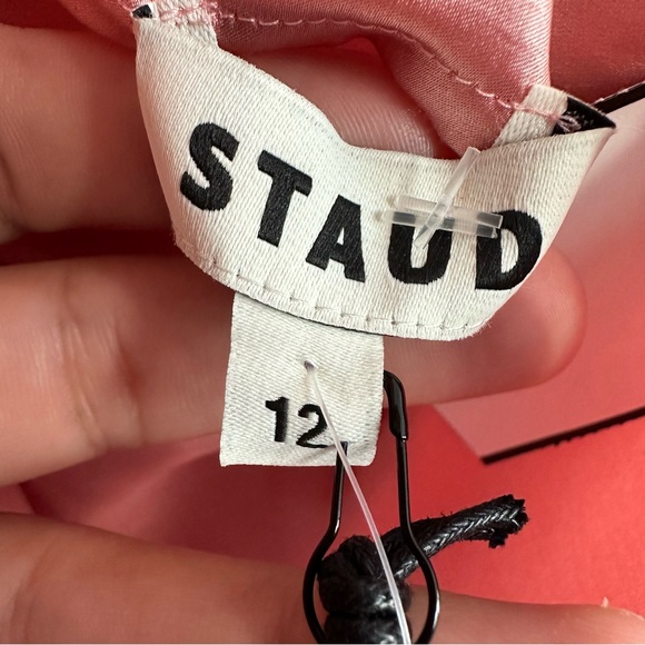 STAUD Phare Silk Dress in Rose Size: 12, NWT - Picture 12 of 16